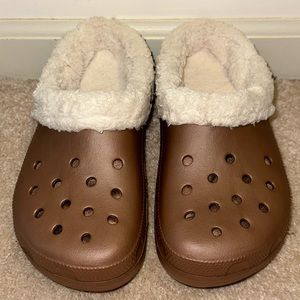 NEW Fur Lined Crocs Light Brown Women’s 7/Men’s 5